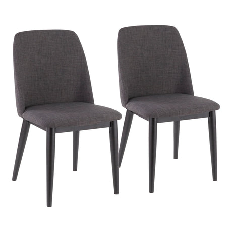 Tintori - Contemporary Dining Chair (Set of 2) - Charcoal - Furniture Home Direct