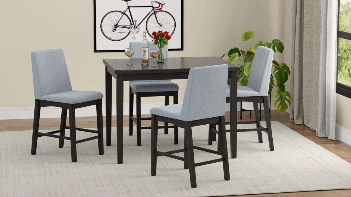 Quaint - 5 Piece Gathering Height Set - Gray - Furniture Home Direct