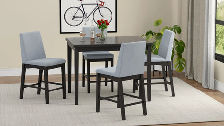 Quaint - 5 Piece Gathering Height Set - Gray - Furniture Home Direct