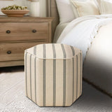 Accent Ottoman Printed Stripe - Furniture Home Direct