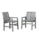 Modern 2 Piece Chevron Patio Chairs - Furniture Home Direct