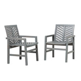 Modern 2 Piece Chevron Patio Chairs - Furniture Home Direct