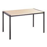 Fuji Boyne - 5 Piece Contemporary Dining Set - Black / Natural / Cream - Furniture Home Direct