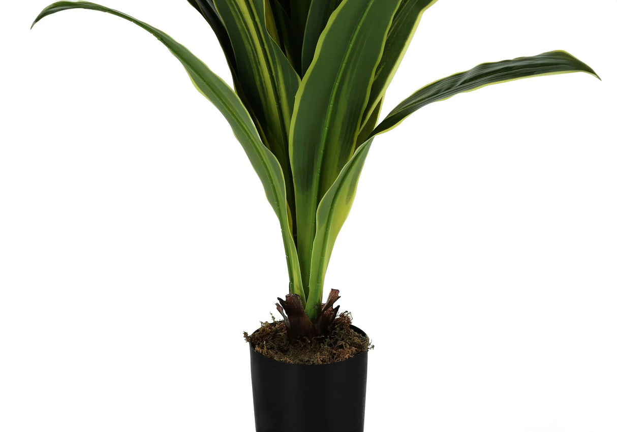 47" Tall, Artificial Plant, Dracaena Tree, Indoor, Faux, Fake, Floor, Greenery, Potted, Real Touch, Decorative - Green / Black - Furniture Home Direct