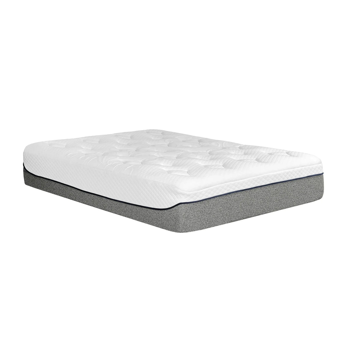 Ultra Plush 13" Gel Memory Foam Mattress For King Size Bed With Double Layered Jacquard Cover - Gray / White - Furniture Home Direct