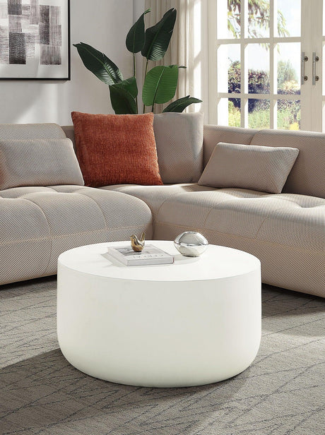 Dustan - Natural Coffee Table - White - Furniture Home Direct