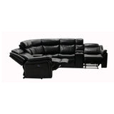 Jupiter - Power Leather Sectional - Black - Furniture Home Direct