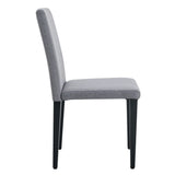 Dining Chairs Set Four Light Linen Upholstered Gray - Furniture Home Direct