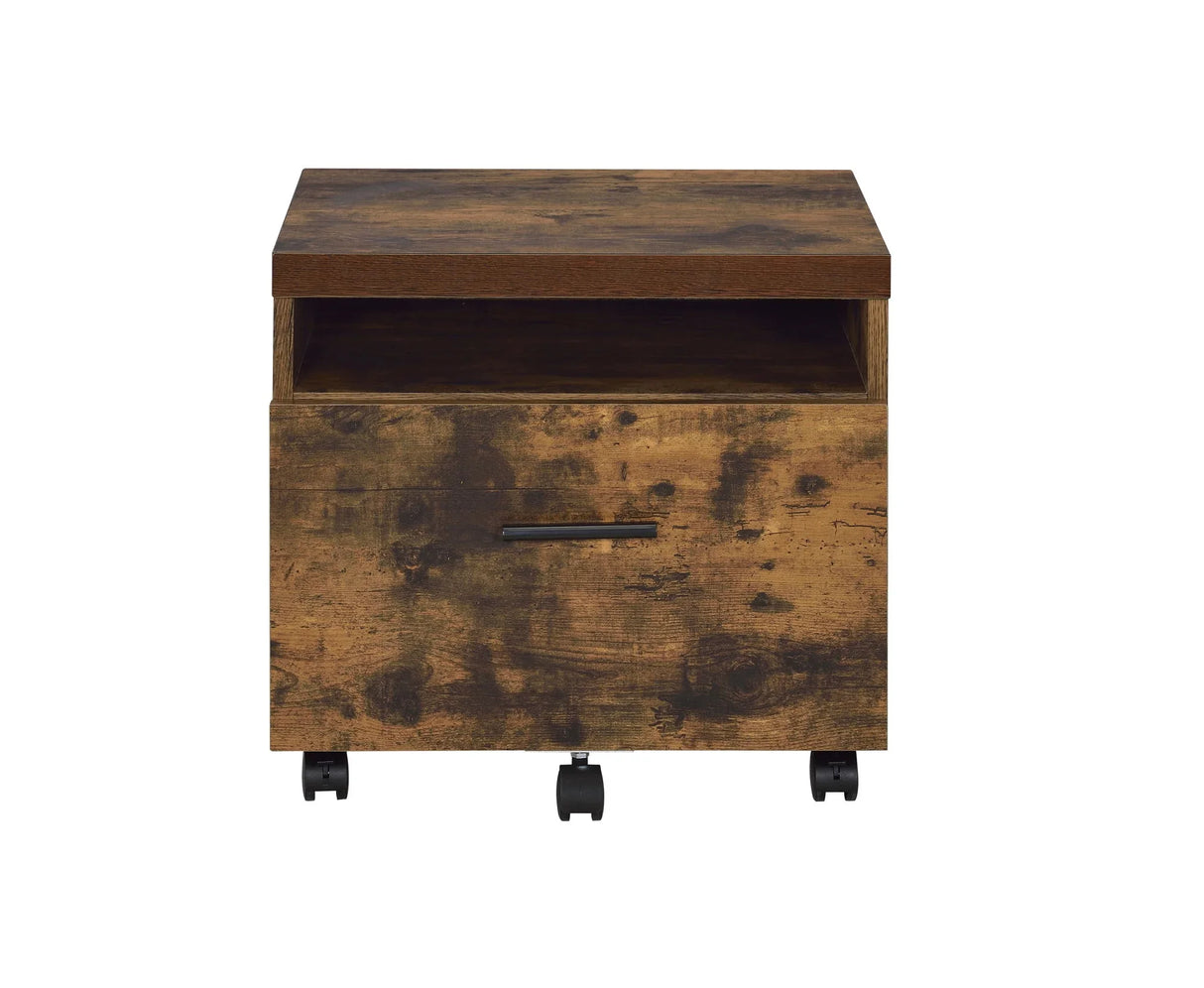Bob - File Cabinet - Weathered Oak / Black - Furniture Home Direct
