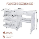 4 In 1 Folding Sewing Table With Lockable Wheels, Multi Functional Craft Station - White - Furniture Home Direct