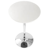 Adjustable Contemporary Bar Table - White - Furniture Home Direct