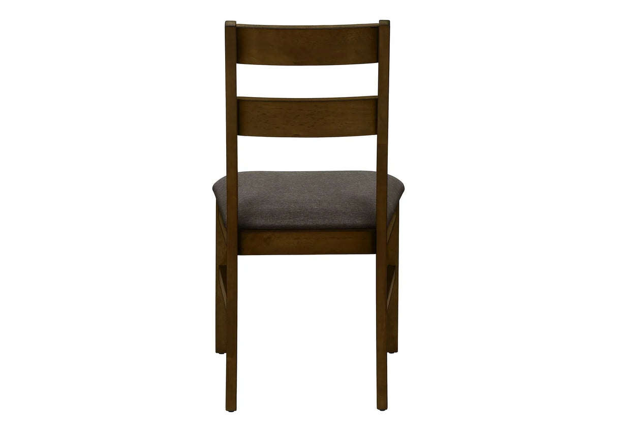 Dining Chair, Upholstered, Side, Dining Room, Transitional (Set of 2) - Brown - Furniture Home Direct