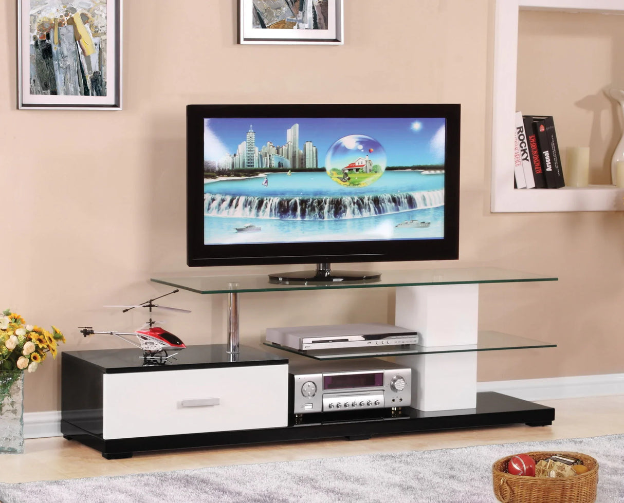 Ivana - TV Stand - White / Black - Furniture Home Direct