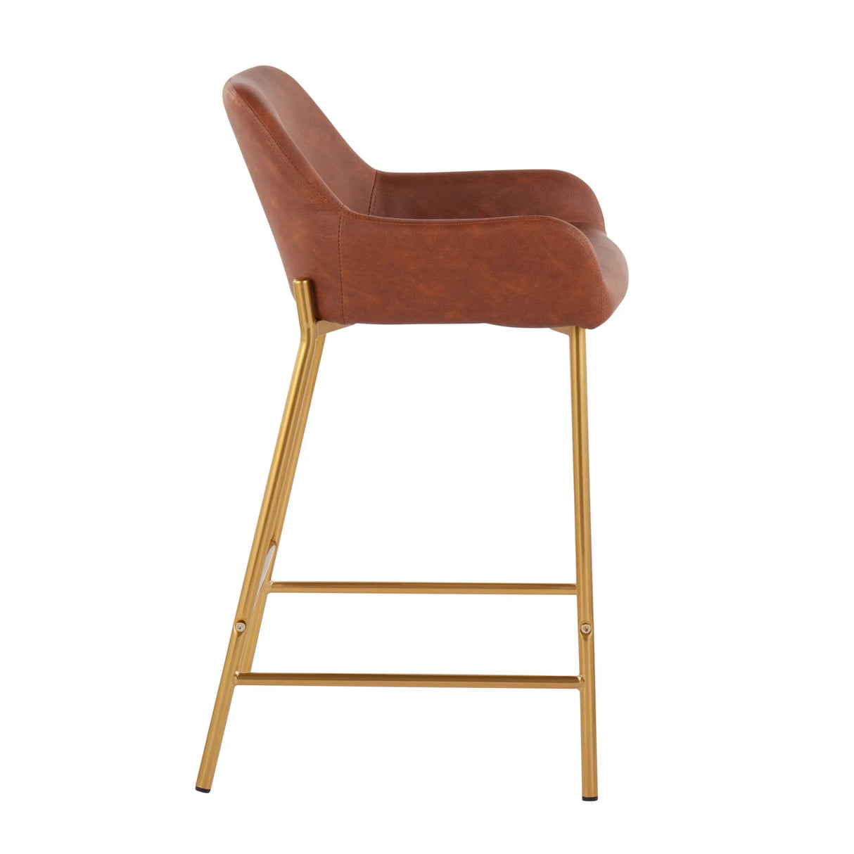 Daniella - Contemporary / Glam Fixed Height Counter Stool (Set of 2) - Furniture Home Direct