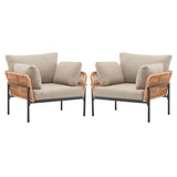 Rope Lounge Chair With Cushions For Modern Spaces