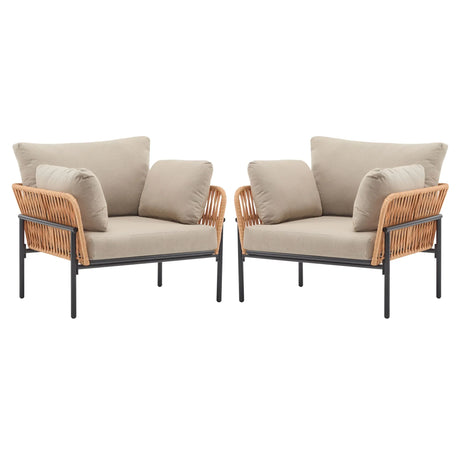 Rope Lounge Chair With Cushions For Modern Spaces