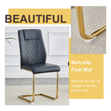 Dining Set Round Glass Table Six Faux Leather Chairs Black - Furniture Home Direct