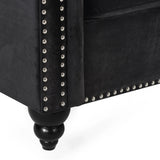 Traditional Charcoal Gray Sofa - Furniture Home Direct
