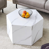 Modern Coffee Table With Complex Texture Patterns, Stylish And Durable Design - White - Furniture Home Direct