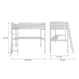 Everest - High Loft Bed With Desk And Storage - Furniture Home Direct
