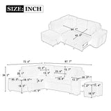Convertible Sleeper, Sectional Pull Out Sofa Bed With Storage Ottoman, 2 Throw Pillows, 2 Stools, Wireless Charger And Two Hidden USB Ports For Living Room - Furniture Home Direct