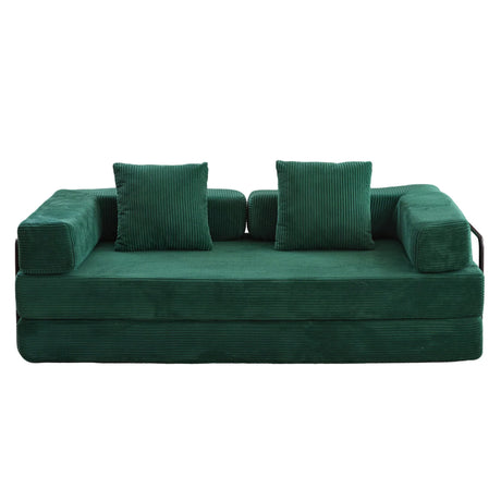 Floor Couch, Convertible Floor Sofa Bed With Pillow Back Support Armrest - Furniture Home Direct