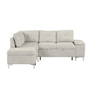 Versatile L Shaped Sofa Bed With Storage, Cup Holders, USB Ports Chenille - Furniture Home Direct