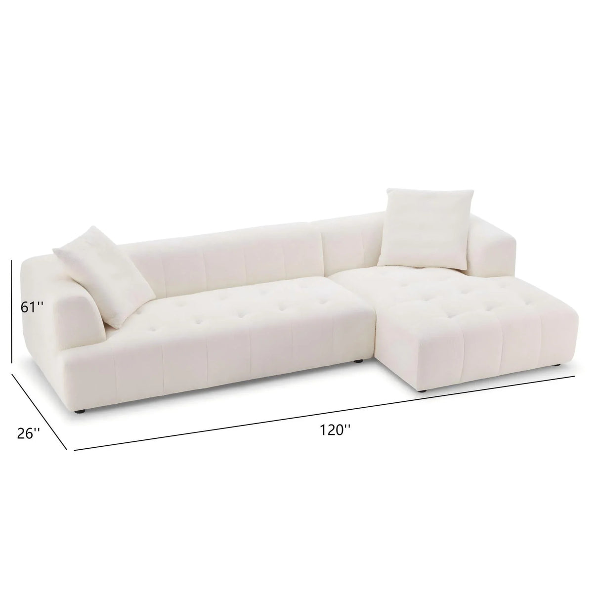 Kaynes - Elegant Upholstery Corner Sofa - Furniture Home Direct