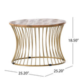 Ameliarae - Handcrafted Boho Mango Wood And Iron Coffee Table - Natural