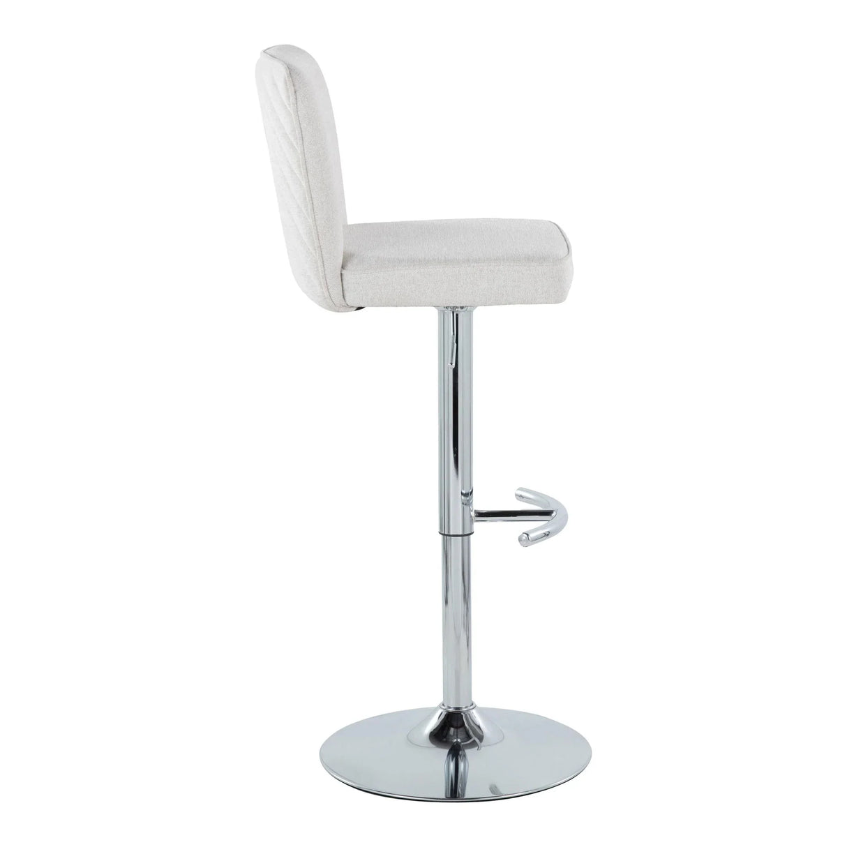 Henry - Contemporary Adjustable Barstool With Swivel & Rounded T Footrest (Set of 2) - Furniture Home Direct