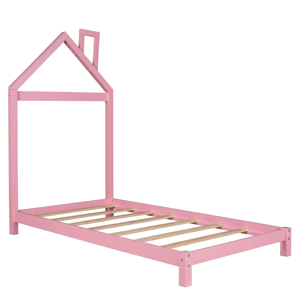 Platform Bed With House Shaped Headboard - Furniture Home Direct