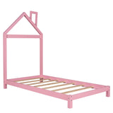 Platform Bed With House Shaped Headboard - Furniture Home Direct