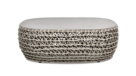 Willow - Oval Woven Patio Coffee Table, Wicker Frame - Furniture Home Direct