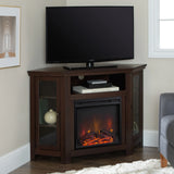 Classic Glass Door Fireplace TV Stand For Tvs Up To 55" - Furniture Home Direct