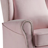 Tamaki - Glider Chair With Swivel - Pink - Furniture Home Direct
