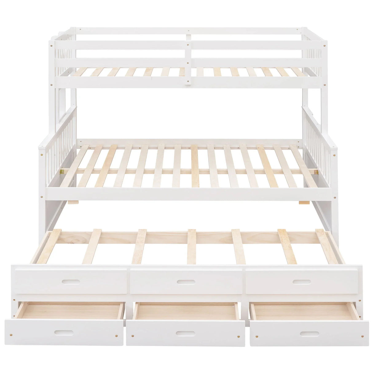 Bunk Bed With Twin Size Trundle And Drawers - Furniture Home Direct