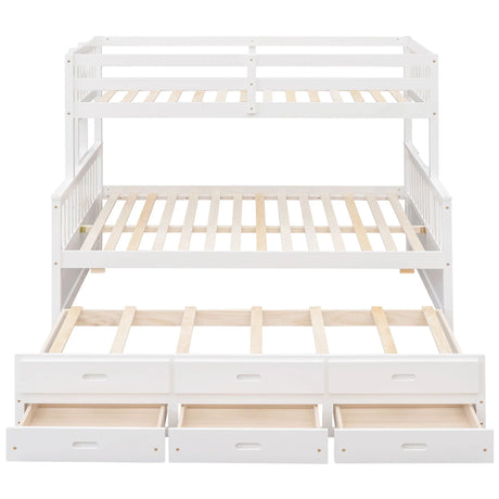 Bunk Bed With Twin Size Trundle And Drawers - Furniture Home Direct