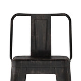 Rayne - Curved Back Metal Stool (Set of 2) - Furniture Home Direct