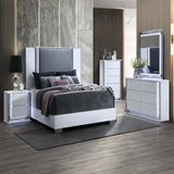 Moon - 5 Pieces Bedroom Set With LED Accent - Furniture Home Direct
