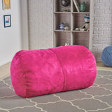 Michael - Modern Cylindrical Suede Bean Bag Chair - Furniture Home Direct