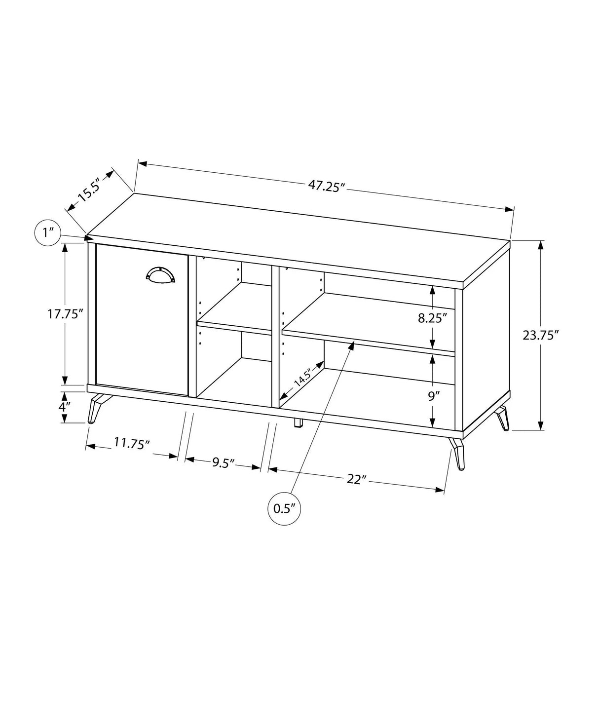 TV Stand, Console, Media Entertainment Center, Storage Cabinet, Contemporary & Modern - Furniture Home Direct