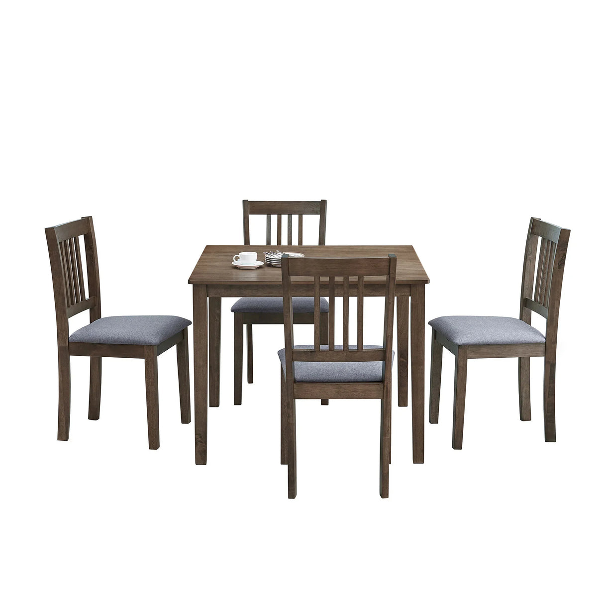 Mid Century Modern Square 5 Piece Dining Set - Furniture Home Direct