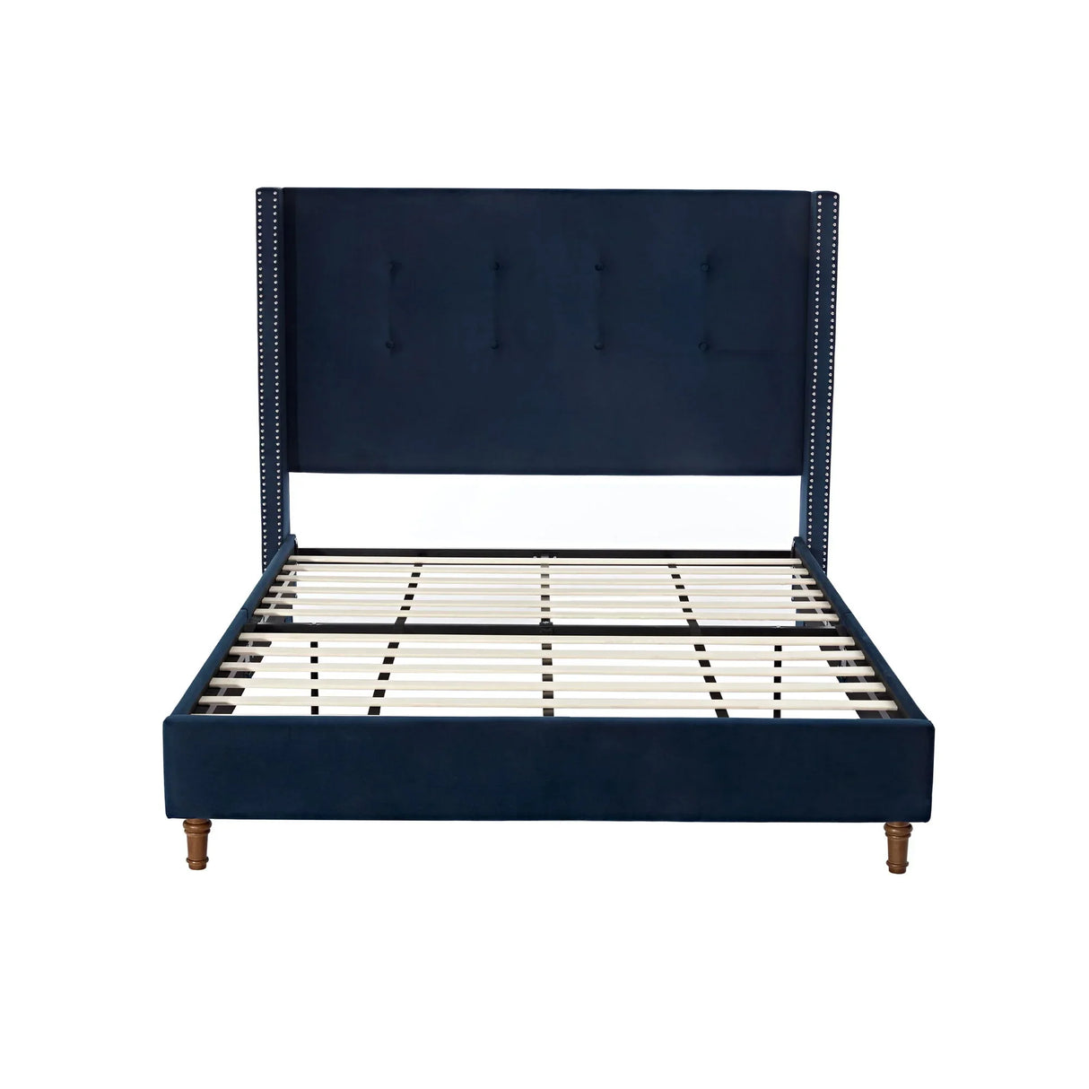 Peyton - Upholstered Bed With 54" High Headboard, Traditional Hand Buttoned Tufting - Furniture Home Direct