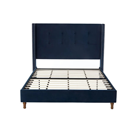 Peyton - Upholstered Bed With 54" High Headboard, Traditional Hand Buttoned Tufting - Furniture Home Direct