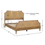 Lily Pond - Queen Platform Bed Toasted - Natural - Furniture Home Direct