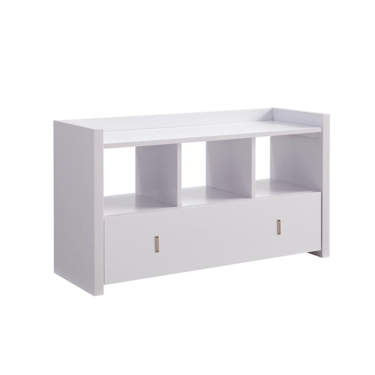 Shoe Entry Bench With Three Shelves, One Drawer With Divided Compartment - Furniture Home Direct