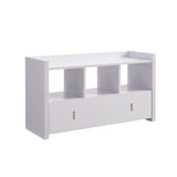 Shoe Entry Bench With Three Shelves, One Drawer With Divided Compartment - Furniture Home Direct