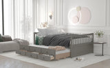 Twin Size Daybed With Trundle And Drawers - Furniture Home Direct