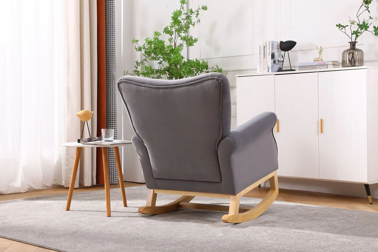 Modern Rocking Chair, Upholstered Accent Chair For Nursery, Small Contemporary Rocke - Furniture Home Direct