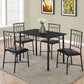 5 Pieces Dining Table Set, Small, Rectangular - Furniture Home Direct